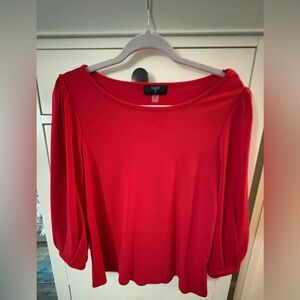Tahari Vibrant Red Blouse